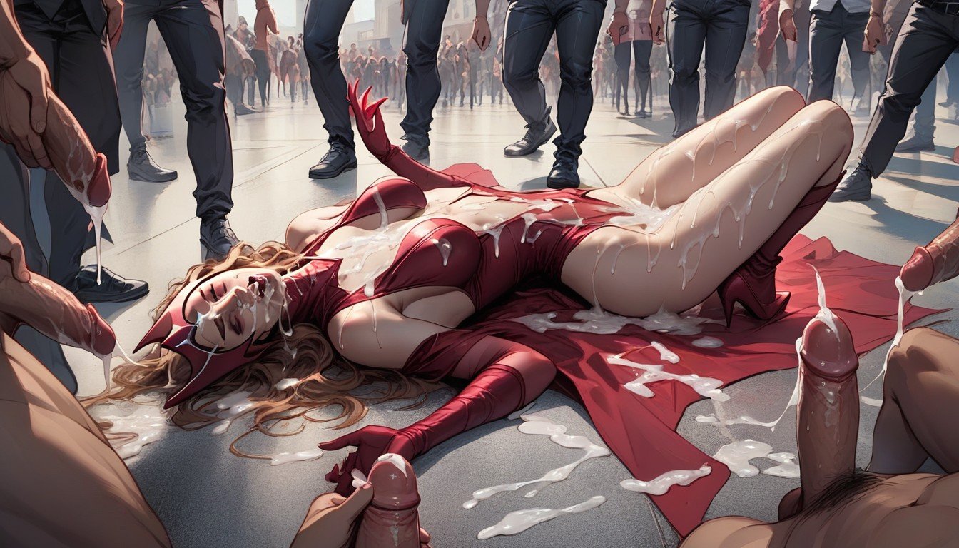 Cum From Mouth, Cum On Stomach, Scarlet Witch AI Porn