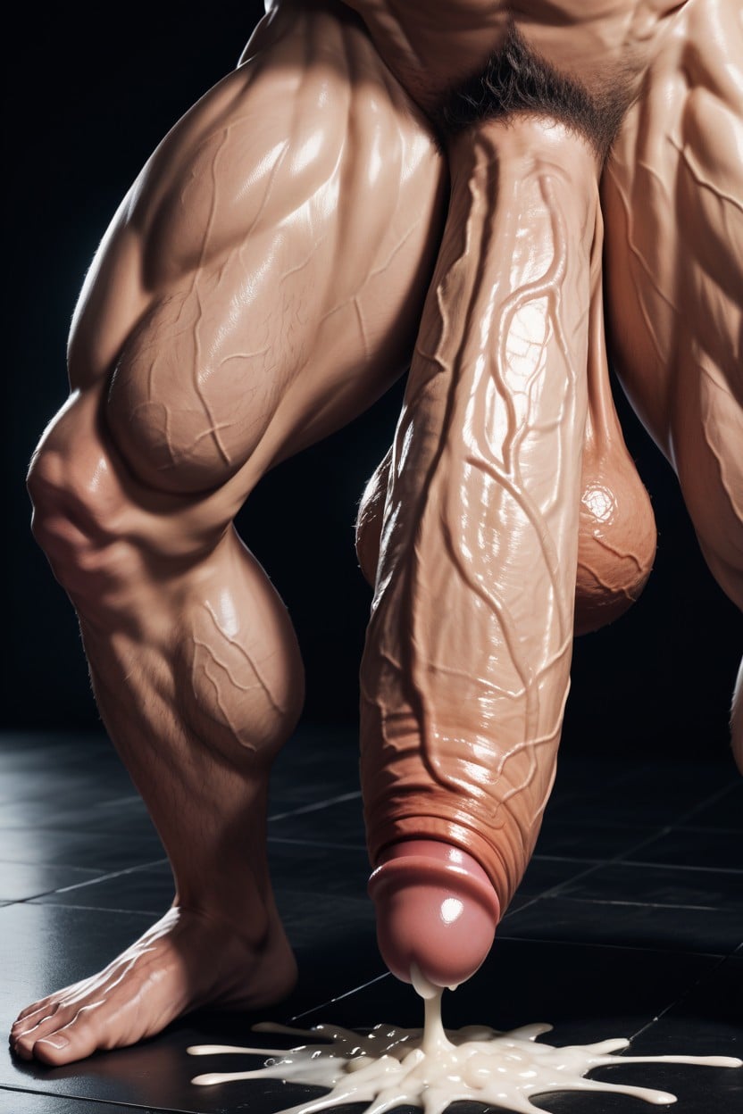 Naked, 2 People, Veiny Balls AI Gay Porn