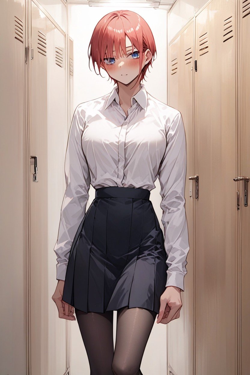 Teacher, Very Short Hair, Ichika Nakano Goutobun No Hanayome AI Porn