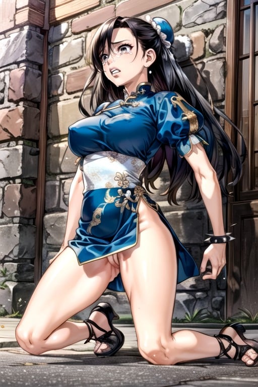 Open Clothes, Full Body, Chun Li (street Fighter) AI Porn