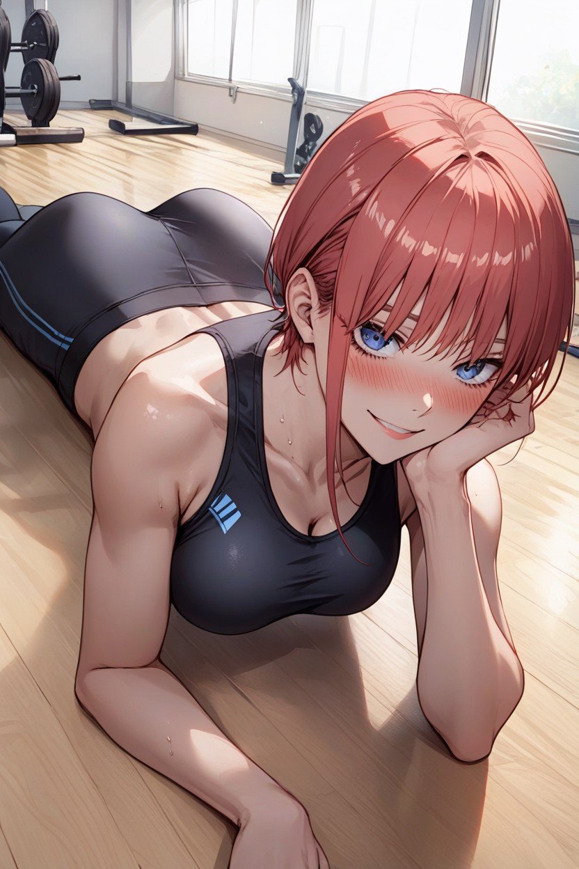 Black Yoga Pants, Ichika Nakano Goutobun No Hanayome, 흥분한 얼굴AI 포르노