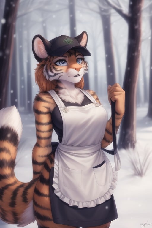 1 Person, Tiger, Park Furry AI Porn