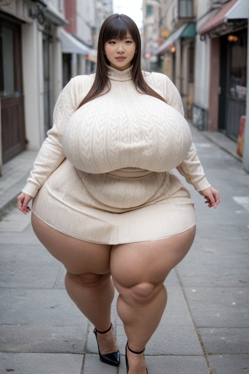 No Nude, Top Down, Giant Insane Massive Gigantic Hips AI Porn