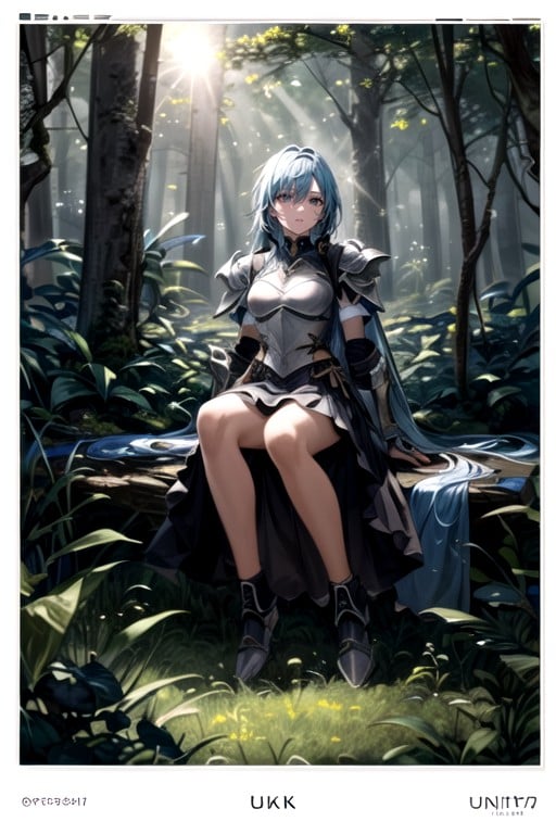 Forest, Skirt, Sitting Down AI Porn