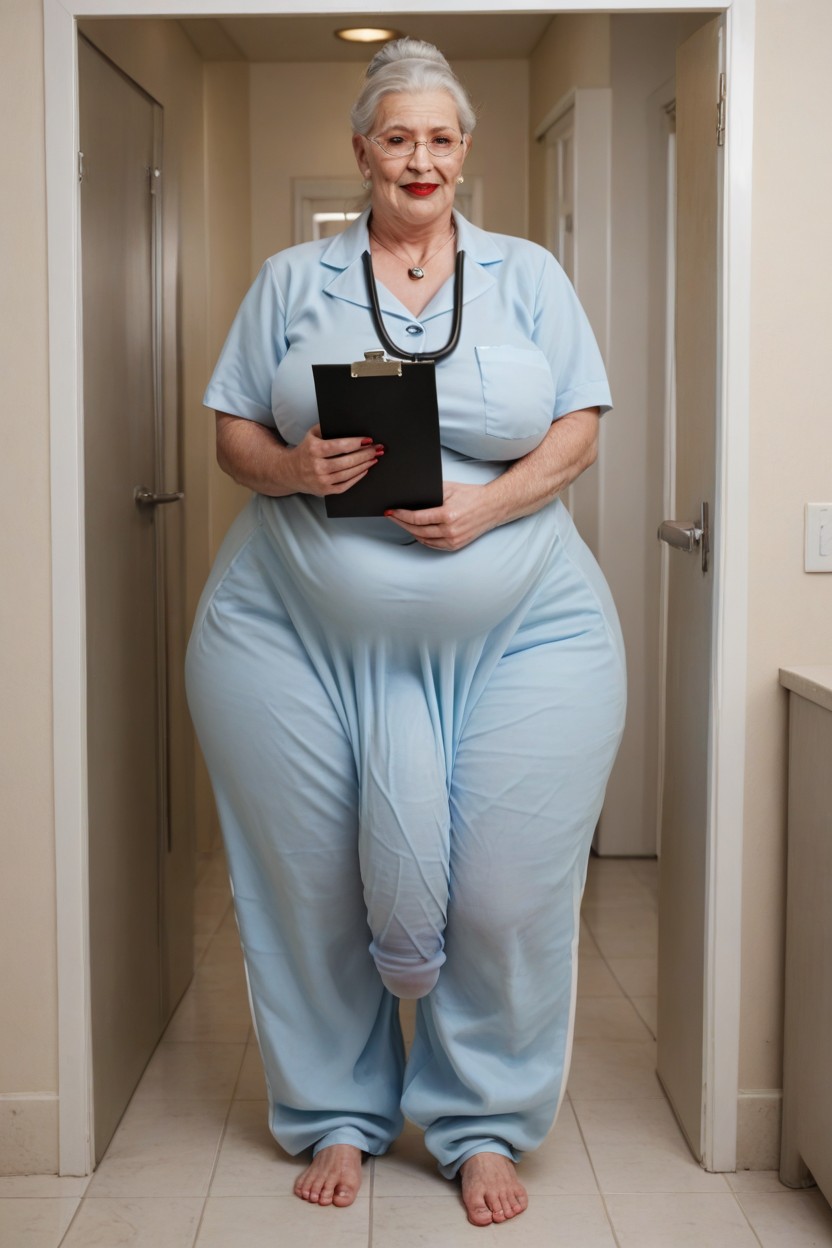 Extreme Cellulite Under Clothing, Fully Clothed, Obese Shemale AI Porn