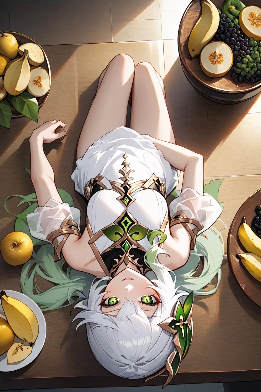 Laying, Fruit On Table, Top Down Furry AI Porn