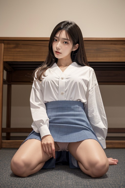 School Uniform, Full Body, Bottom Up (upskirt) AI Porn