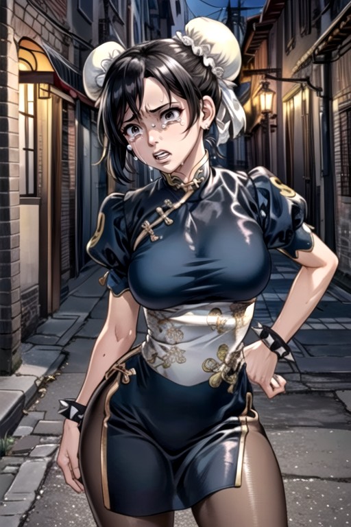 Chun Li (street Fighter), Temeroso, Brazos Detrás De La EspaldaPorno AI Hentai