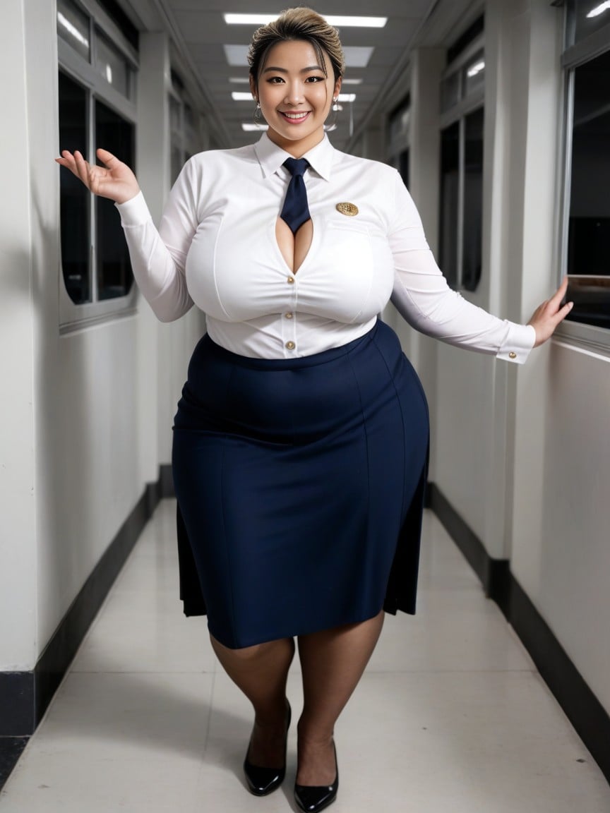 Flight Attendant, Model, Asian Shemale AI Porn