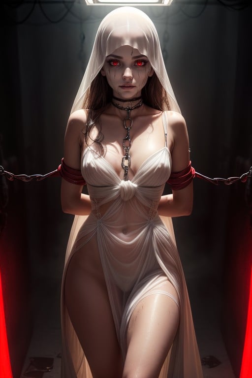 Transparent Clothes, Restrained (bdsm), Haunted House AI Porn