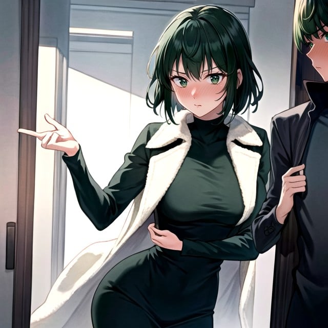 Estilo De Arte Con Líneas Gruesas, Avergonzada, Fubuki (one Punch Man)Porno IA de transexuales