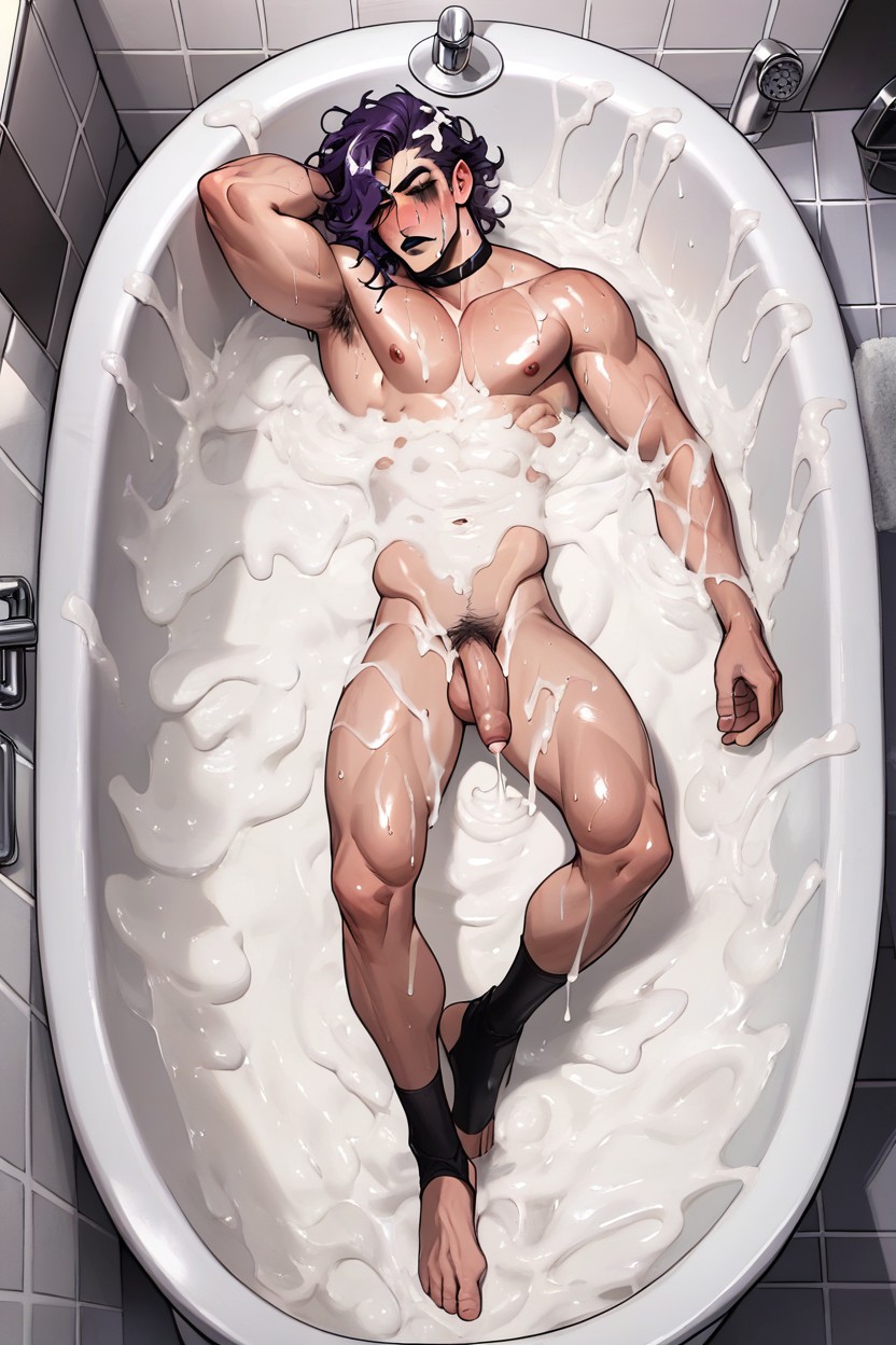 Cum Everywhere, Foreskin Over Head Of Penis, Flaccid Penis AI Gay Porn