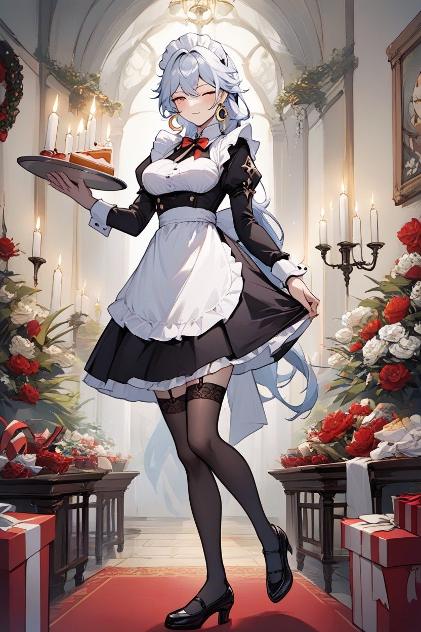 Gifts Of Different Shapes And Sizes, Maid Costume, Poster Ayase Seiko From Dandadan헨타이 AI 포르노