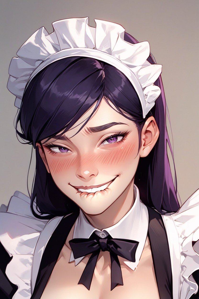 Mischievous (smiling While Blushing), Maid Outfit, Violet Parr AI Porn