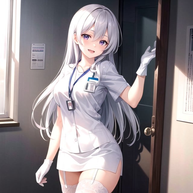 White Doctor Lab Coat, White Stoking, Hospital Hentai IA pornografia