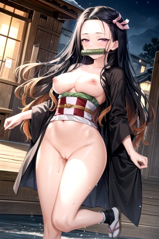 Nezuko, Hand Length, Pink Protruding AI Porn