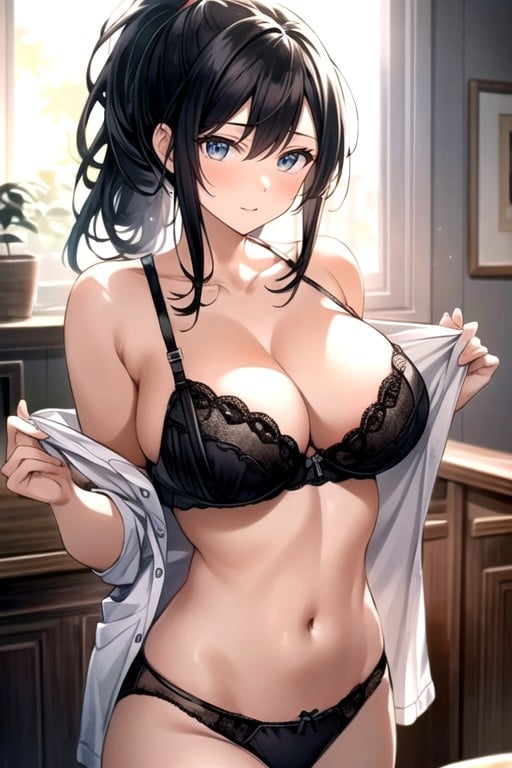 Large Breast, Lingerie, Black Hair AI Porn