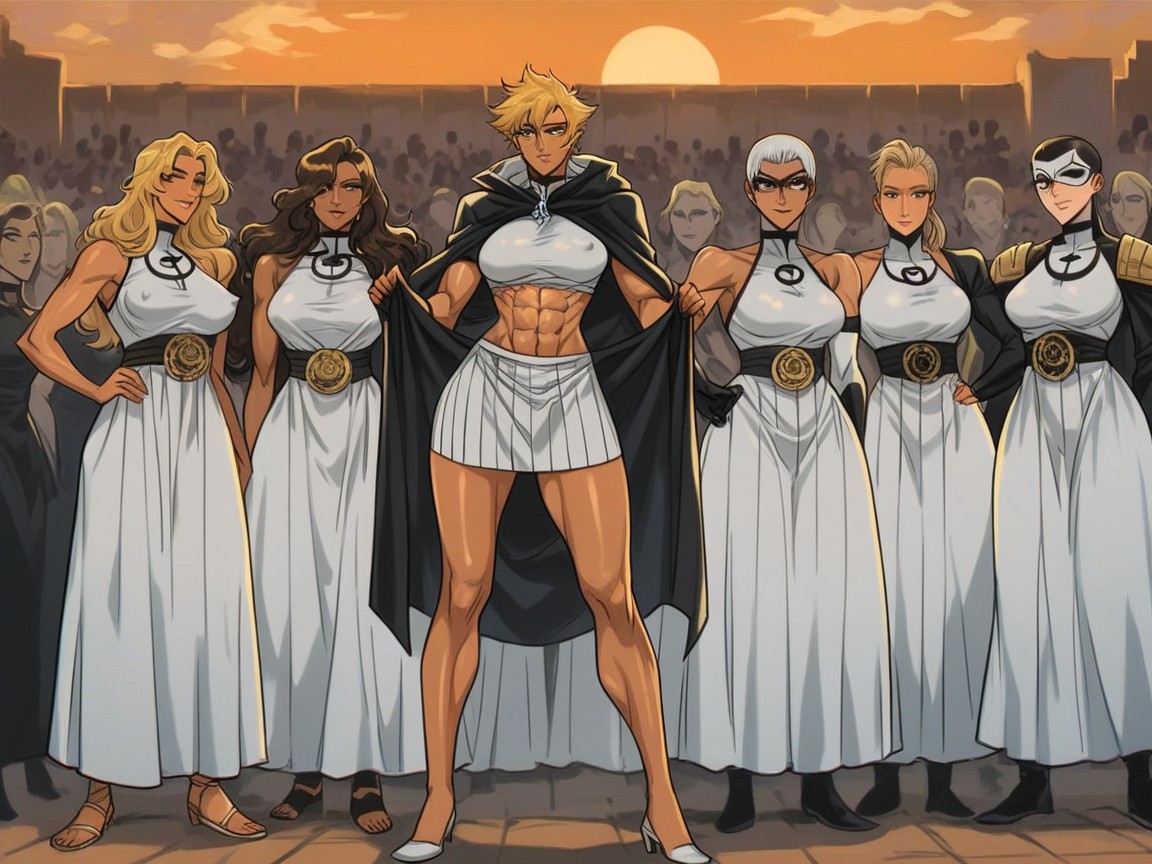 Fighter Class, War Skirt, Grinning Hentai AI Porn