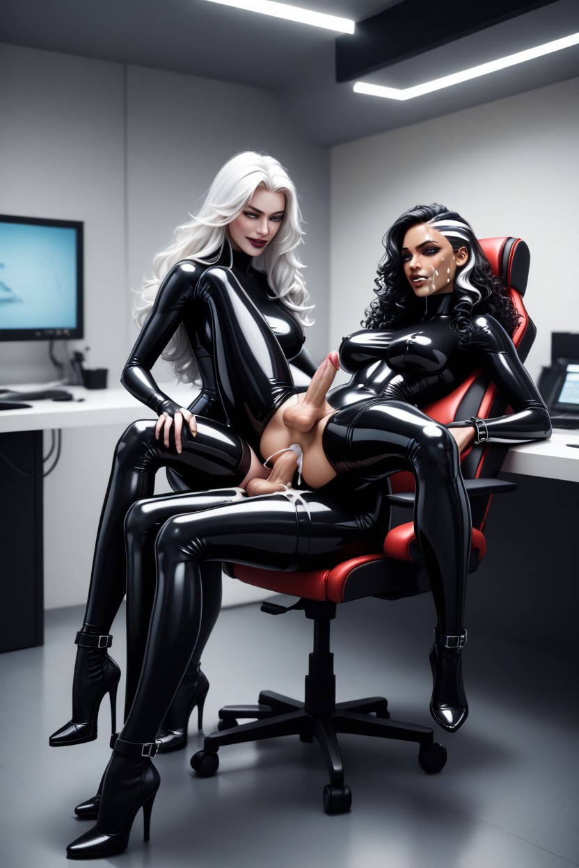 Small, 2 People, Gigantic Eyes Shemale AI Porn