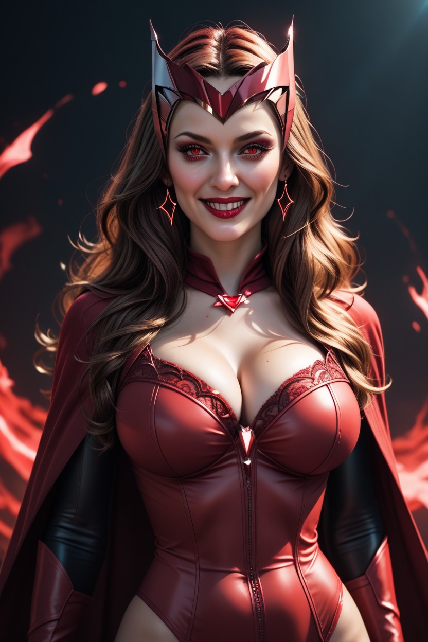 Smile, Seducing, Wanda Maximoff AI Porn