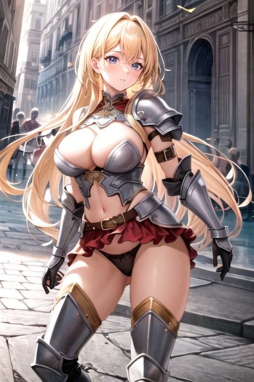 Blonde Hair, Gladiator, Bottom Up (upskirt) Hentai AI Porn