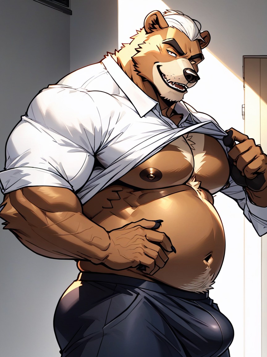 Golfer, Bear, Fat Furry AI Porn