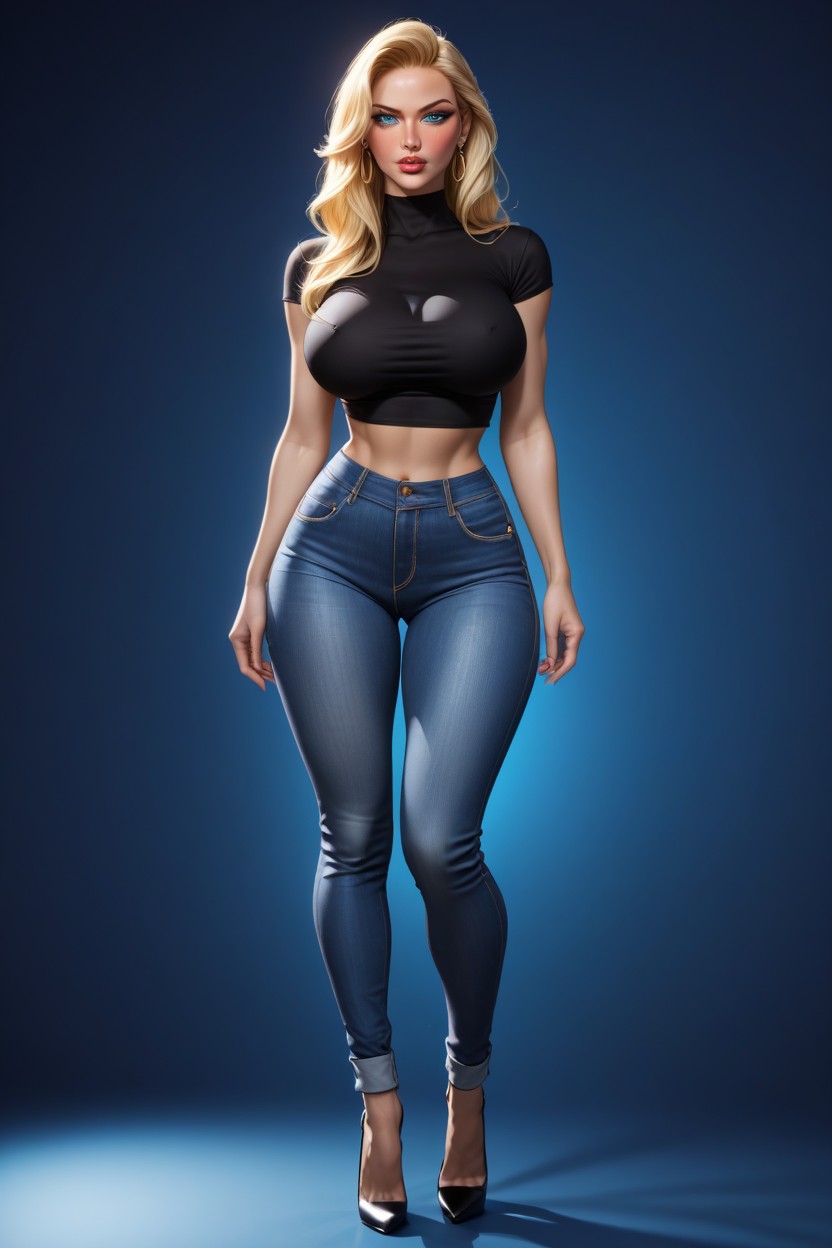 Large Hips, Beautiful Face, Fit BodyPorno AI