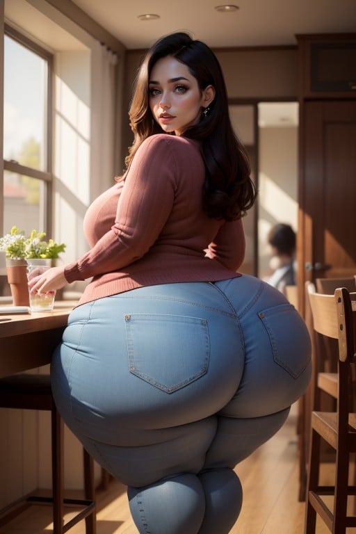 Massive Ass, Extremadamente Pesado En La Parte Inferior, ItsrandalinPorno AI