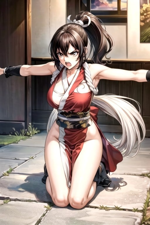 Full Body, Mai Shiranui (the King Of Fighters), Large Breast AI Porn