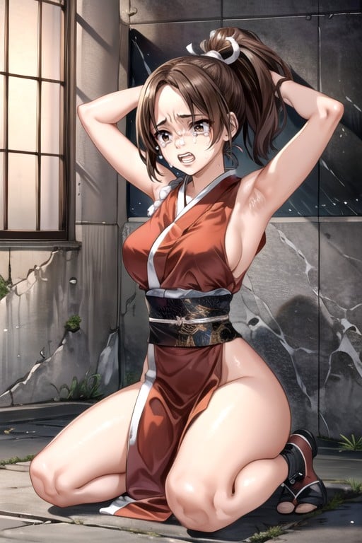 Mai Shiranui (the King Of Fighters), Fearful, Full Body Shemale AI Porn