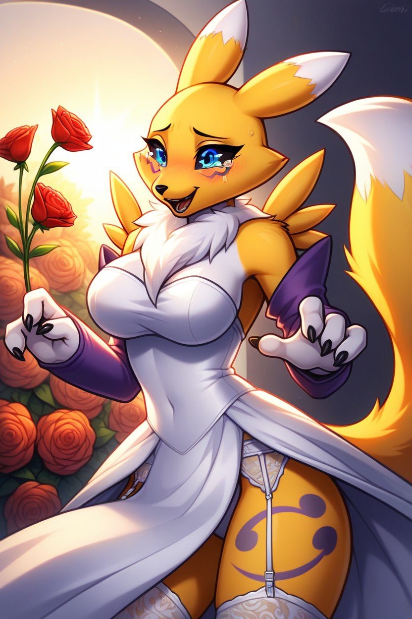 Happy Crying, Wedding, Wedding Dress Furry AI Porn