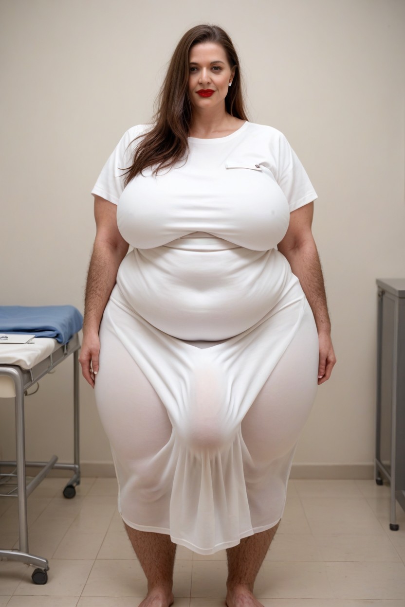 Brunette, Fully Clothed, 1 Person Shemale AI Porn