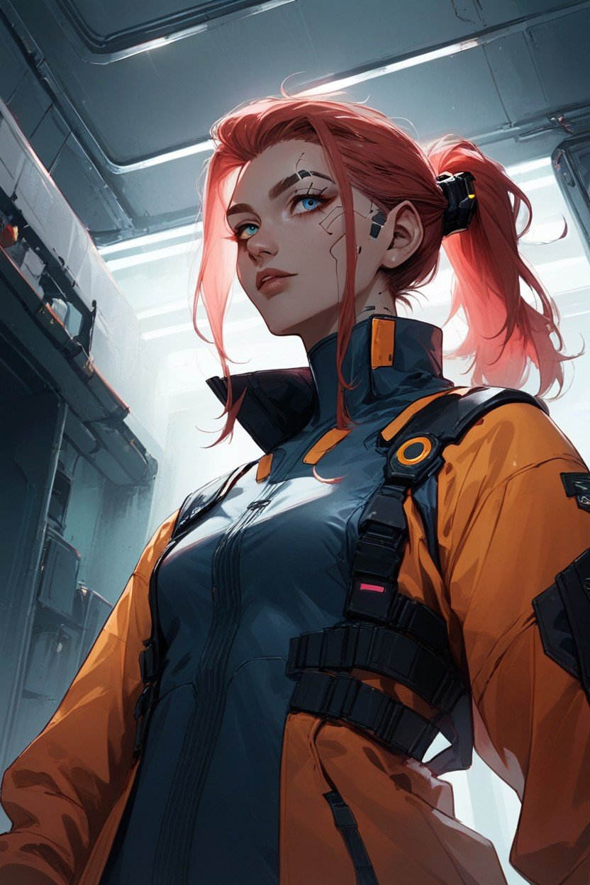 Cyberpunk Android, Tir En Buste, JumpsuitPorno IA