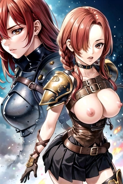 Kneeling, Armor, MangasPorno IA transsexuelle