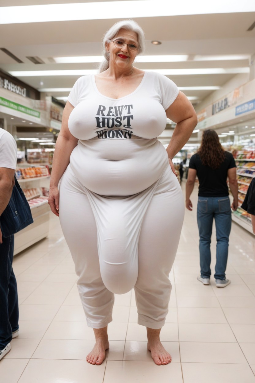 Fully Clothed, Fat, Extremely Large Ass Shemale AI Porn