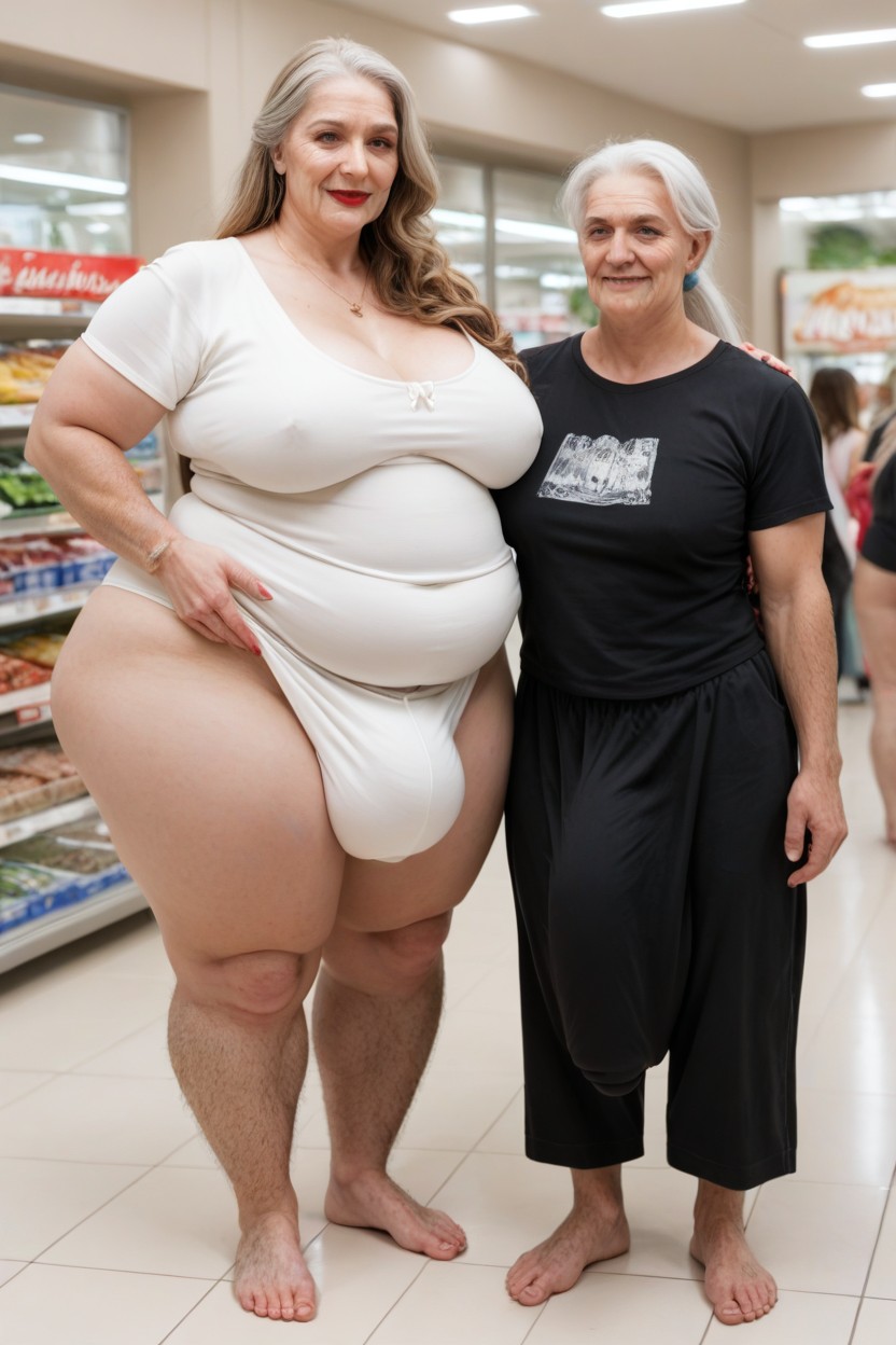 Long Length, Oversized T Shirt, Curly Shemale AI Porn