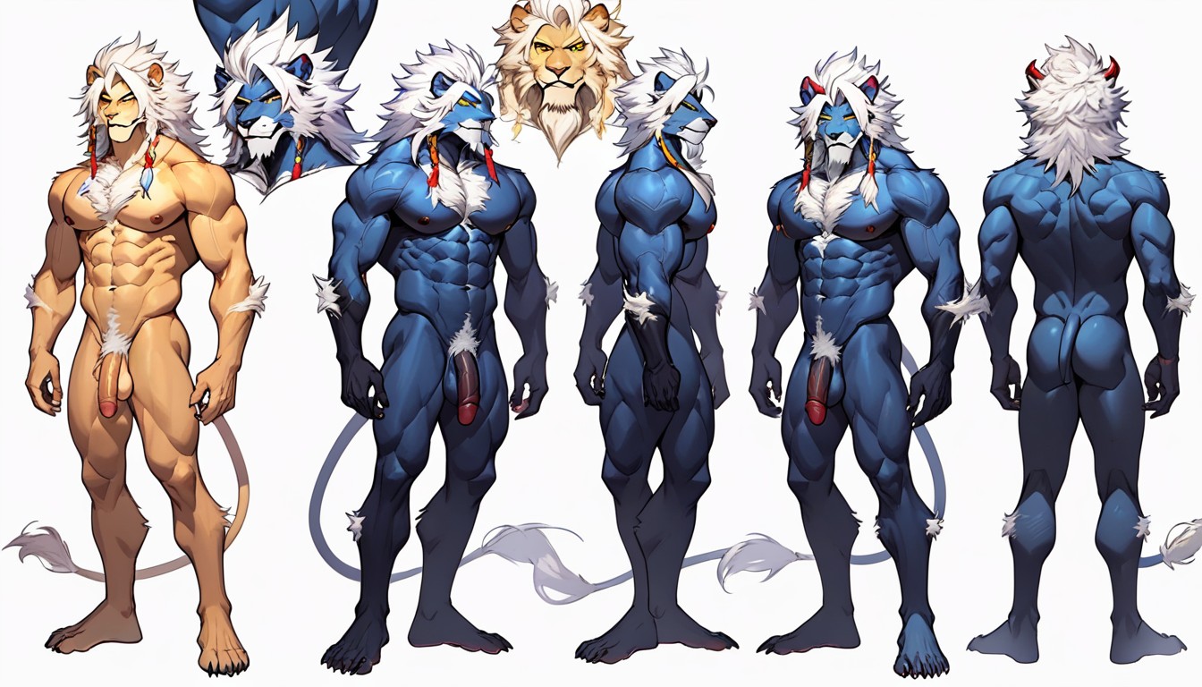 Rear View, Multiple Views, Anthro AI Gay Porn