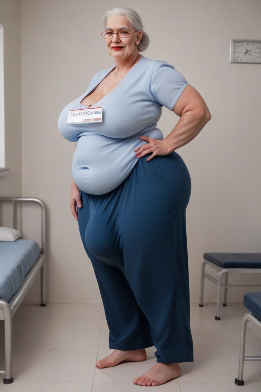 Hospital, Full Body, Standing In Hospital Shemale AI Porn
