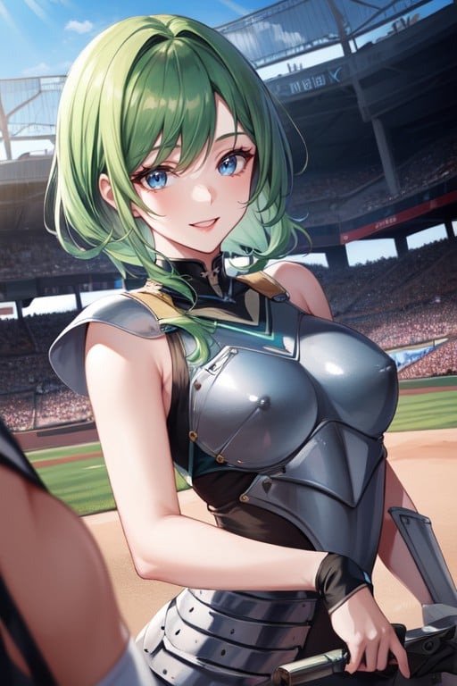 Baseball Stadium, Green Hair, Gladiator AI Porn