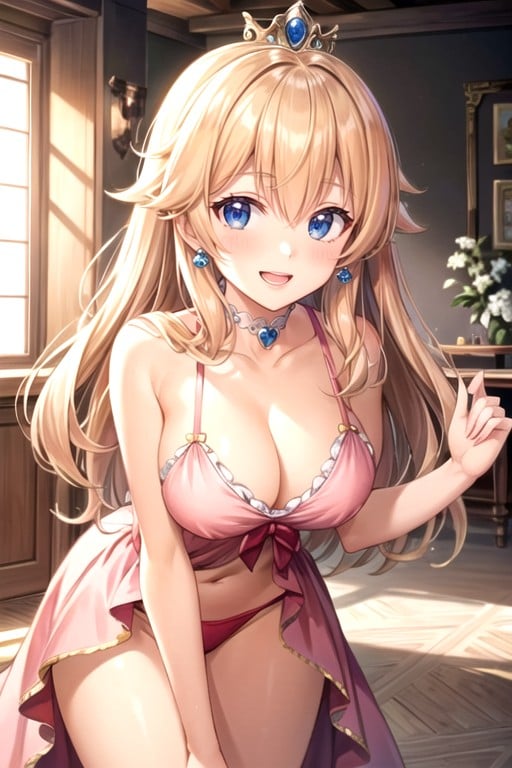 Princess Peach (super Mario Bros), Toucher Le Visage, MignonPorno IA Hentai