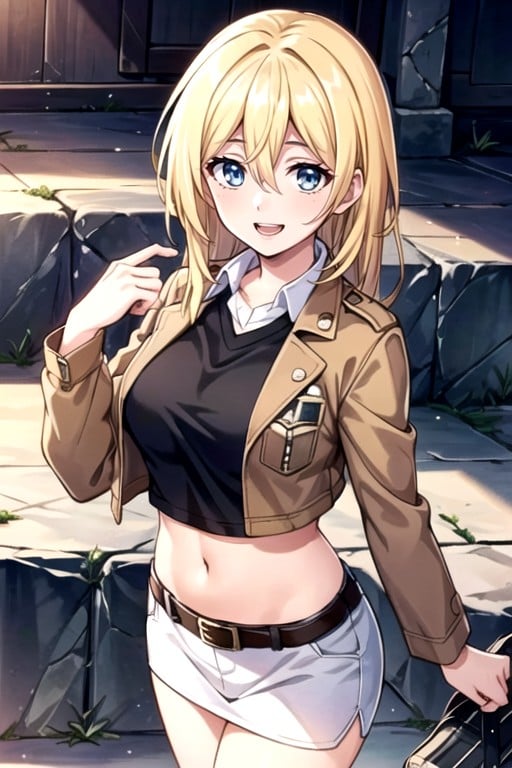 Navel Exposed, Cute, Crop Top AI Porn