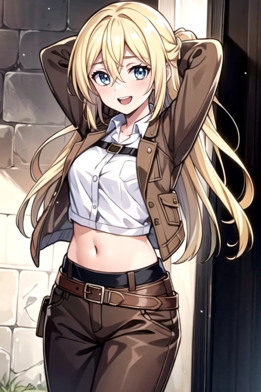 Crop Top, Thick Lines, Historia (attack On Titan)  Shemale AI Porn