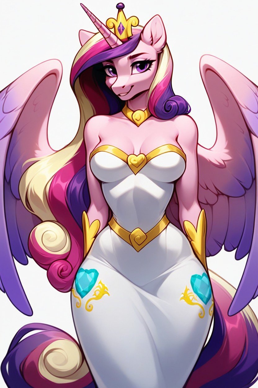 Princess Cadance From My Pony, Veinteañera, White FurPorno AI