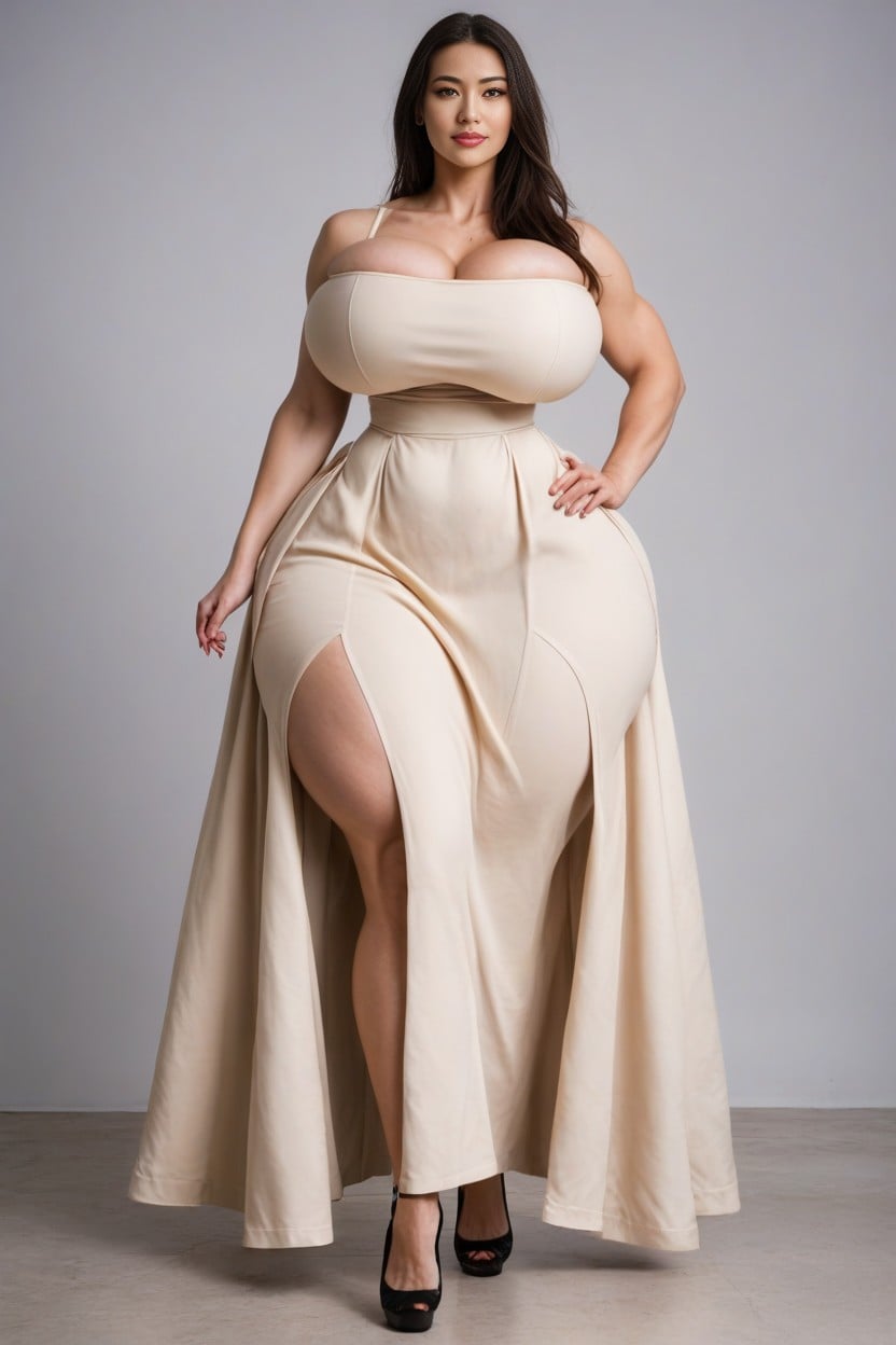 Skirt, Wide Hips, Hyper Long Legs AI Porn