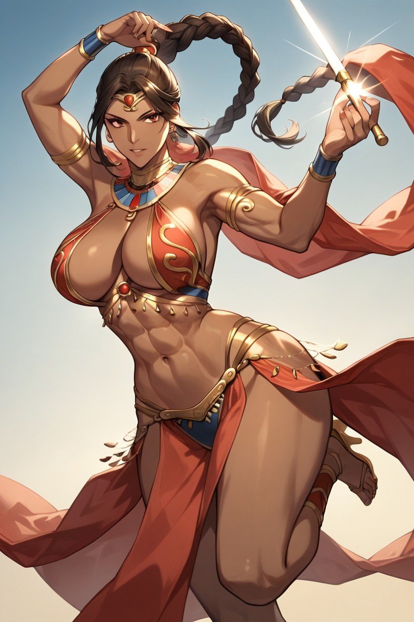 Egyptian Belly Dancer, Dançarina Do Ventre, Wide Hips Hentai IA pornografia