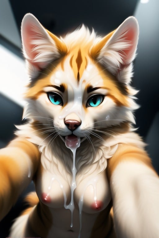 Selfie, Selfie, Pechos PequeñosPorno AI Furry