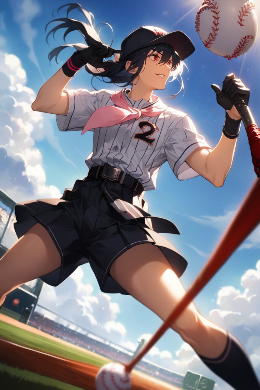 Parted Lips, Anime Style, Belt Buckle Hentai AI Porn