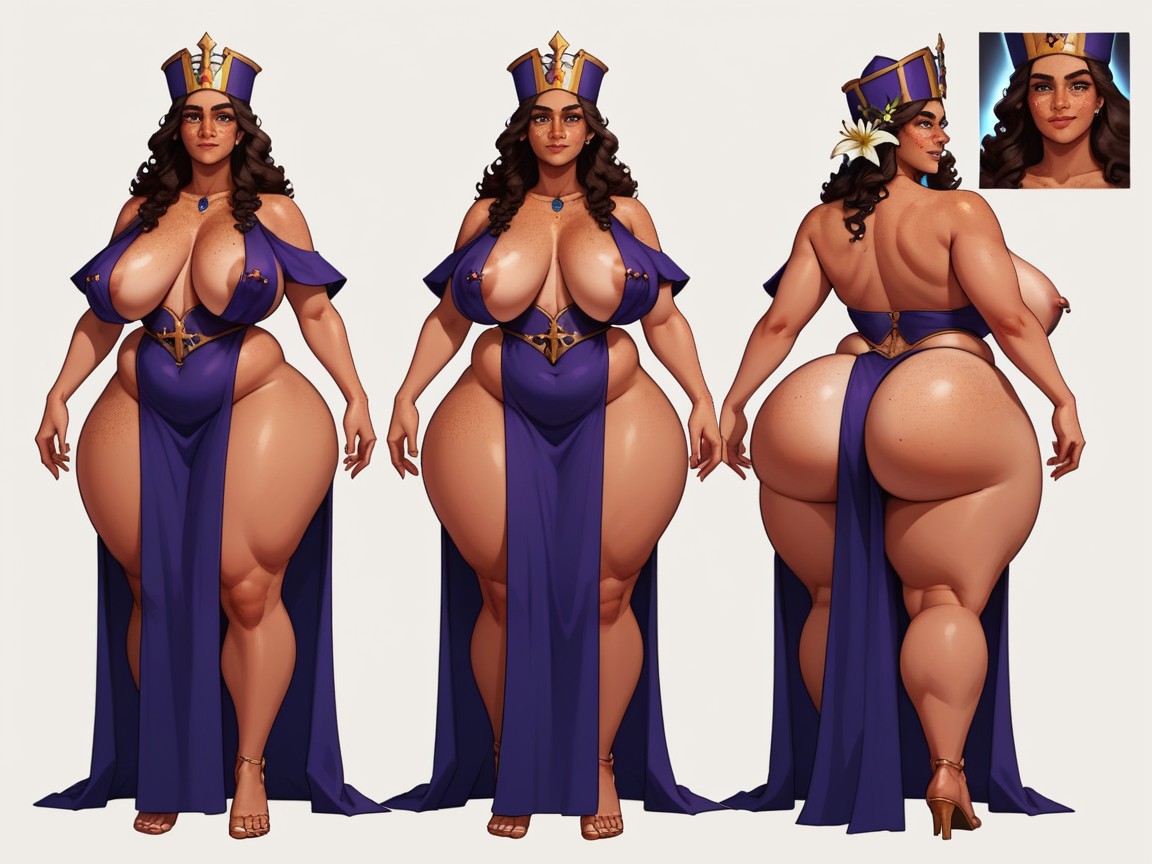 Medium Length, Extremely Large Ass, Black Hair AI Porn