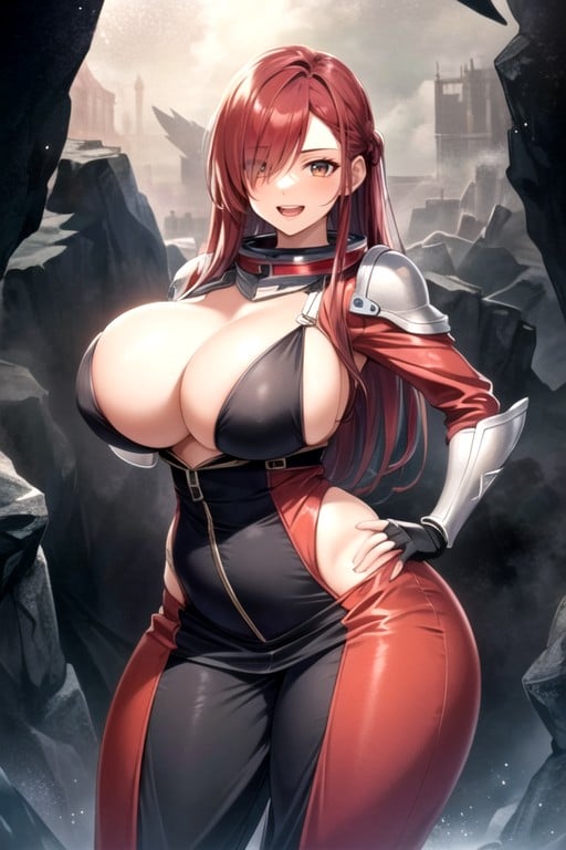 Massive Breast, Bodysuit, Hands On Hips AI Porn