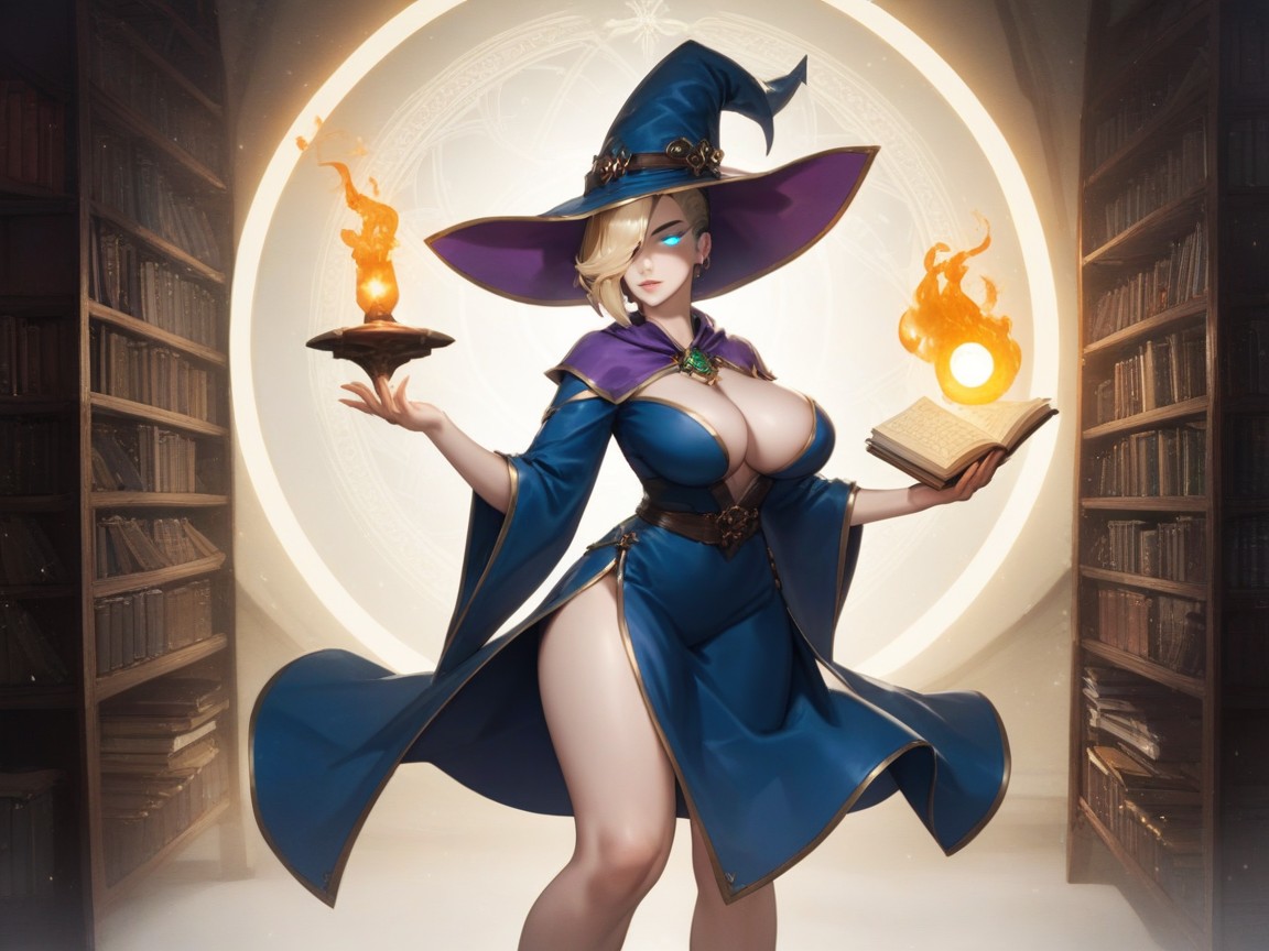 Pixie Cut, Wizard Robe, Dungeons And Dragons AI Porn
